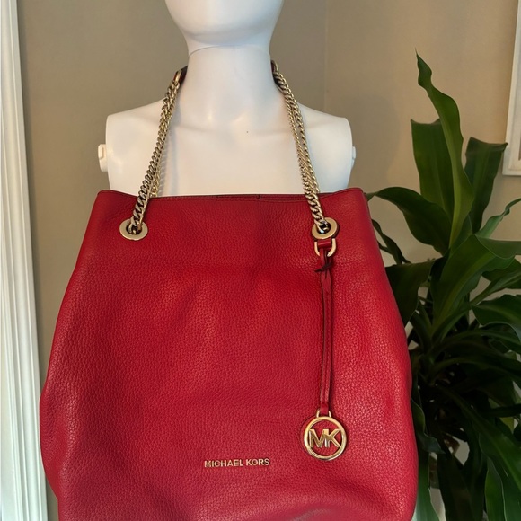 Michael Kors Cherry Red Shoulder Bag - Picture 1 of 12